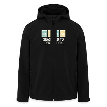 Salzliebhaber Natriumabhängiger Nacl Meme - Recycelte Männer Softshell-Jacke von Stanley/Stella - Schwarz - Vorne - AI Model Male 185 light (185cm)