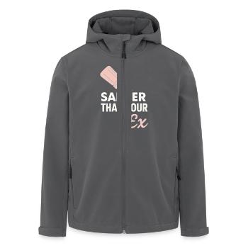 Salt Lover Sodium Dependent Nacl Meme - Men’s Recycled Softshell Jacket by Stanley/Stella - anthracite - Front - AI Model Male 185 light (185cm)