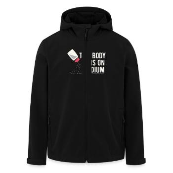 Salzliebhaber Natriumabhängiger Nacl Meme - Recycelte Männer Softshell-Jacke von Stanley/Stella - Schwarz - Vorne - AI Model Male 185 light (185cm)