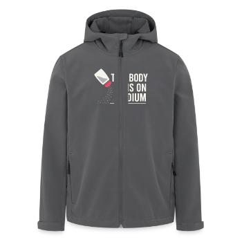 Salt Lover Sodium Dependent Nacl Meme - Men’s Recycled Softshell Jacket by Stanley/Stella - anthracite - Front - AI Model Male 185 light (185cm)