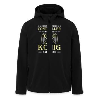 Zocken Gamer Gaming Zocker Controller Videospiele - Recycelte Männer Softshell-Jacke von Stanley/Stella - Schwarz - Vorne - AI Model Male 185 light (185cm)