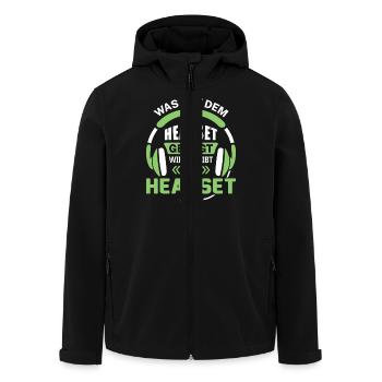 Zocken Gamer Gaming Zocker Controller Videospiele - Recycelte Männer Softshell-Jacke von Stanley/Stella - Schwarz - Vorne - AI Model Male 185 light (185cm)