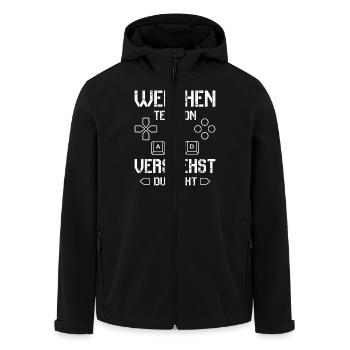 Zocken Gamer Gaming Zocker Controller Videospiele - Recycelte Männer Softshell-Jacke von Stanley/Stella - Schwarz - Vorne - AI Model Male 185 light (185cm)