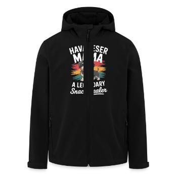 Havaneser Mama, Legendärer Snack-Dealer - Recycelte Männer Softshell-Jacke von Stanley/Stella - Schwarz - Vorne - AI Model Male 185 light (185cm)