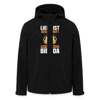 Malle LIEBE IST AUSVERKAUFT BIER IST NOCH DA - Recycelte Männer Softshell-Jacke von Stanley/Stella - Schwarz - Vorne - AI Model Male 185 light (185cm)
