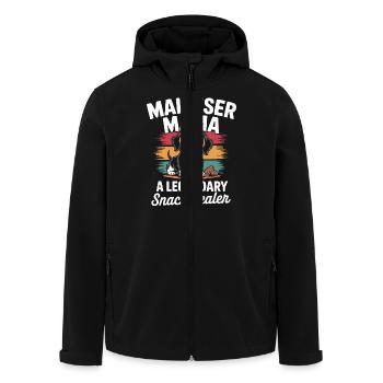 Malteser Mama, Legendärer Snack-Dealer - Recycelte Männer Softshell-Jacke von Stanley/Stella - Schwarz - Vorne - AI Model Male 185 light (185cm)