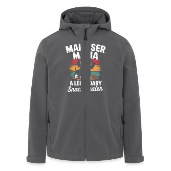 Malteser Mama, Legendärer Snack-Dealer - Recycelte Männer Softshell-Jacke von Stanley/Stella - Anthrazit - Vorne - AI Model Male 185 light (185cm)