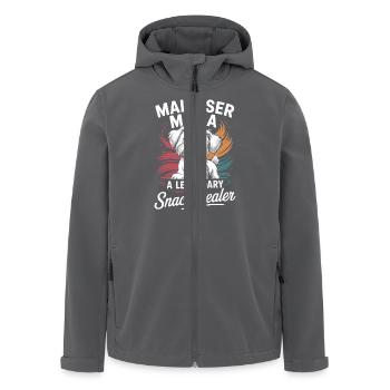 Malteser Mama, Legendärer Snack-Dealer - Recycelte Männer Softshell-Jacke von Stanley/Stella - Anthrazit - Vorne - AI Model Male 185 light (185cm)