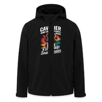 Cavalier King Charles Mama Legendärer Snack-Dealer - Recycelte Männer Softshell-Jacke von Stanley/Stella - Schwarz - Vorne - AI Model Male 185 light (185cm)