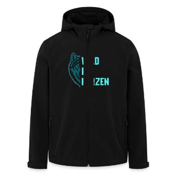 Wolf Spirit WILD IM HERZEN Wölfe Lustiges - Recycelte Männer Softshell-Jacke von Stanley/Stella - Schwarz - Vorne - AI Model Male 185 light (185cm)