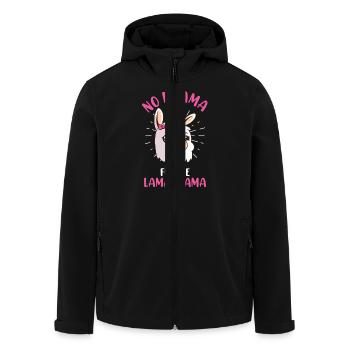 Werdende Mutter NO DRAMA FÜR DIE LAMA MAMA - Recycelte Männer Softshell-Jacke von Stanley/Stella - Schwarz - Vorne - AI Model Male 185 light (185cm)