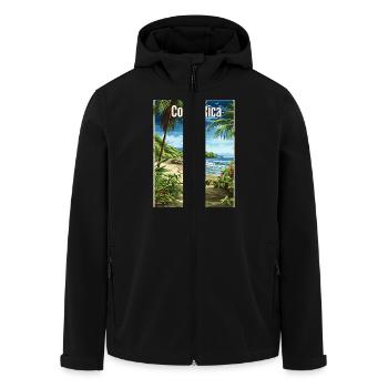 Costa Rica Dream Beach Paradisiacal - Men’s Recycled Softshell Jacket by Stanley/Stella - black - Front - AI Model Male 185 light (185cm)