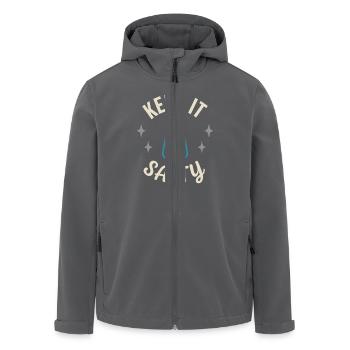 Salt Lover Sodium Dependent Nacl Meme - Men’s Recycled Softshell Jacket by Stanley/Stella - anthracite - Front - AI Model Male 185 light (185cm)