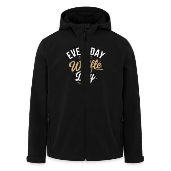 Jeden Tag Ist Waffeltag Wunder - Recycelte Männer Softshell-Jacke von Stanley/Stella - Schwarz - Vorne - AI Model Male 185 light (185cm)