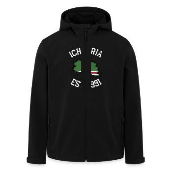 ICHKERIA EST.1991 - Recycelte Männer Softshell-Jacke von Stanley/Stella - Schwarz - Vorne - AI Model Male 185 light (185cm)