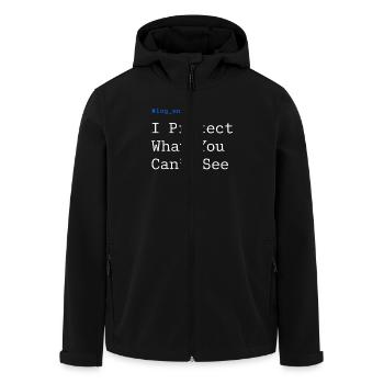 Cybersécurité Info Sec White Hat Hacker Éthique - Veste softshell homme en polyester recyclé Stanley/Stella - noir - Devant - AI Model Male 185 light (185cm)