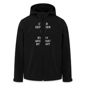 Cybersécurité Info Sec White Hat Hacker Éthique - Veste softshell homme en polyester recyclé Stanley/Stella - noir - Devant - AI Model Male 185 light (185cm)