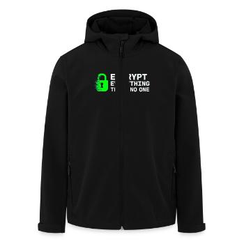 Cybersécurité Info Sec White Hat Hacker Éthique - Veste softshell homme en polyester recyclé Stanley/Stella - noir - Devant - AI Model Male 185 light (185cm)