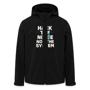 Cybersécurité Info Sec White Hat Hacker Éthique - Veste softshell homme en polyester recyclé Stanley/Stella - noir - Devant - AI Model Male 185 light (185cm)