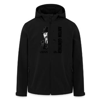 Anton Guenther Erzgebirge Gottesgab - Recycelte Männer Softshell-Jacke von Stanley/Stella - Schwarz - Vorne - AI Model Male 185 light (185cm)