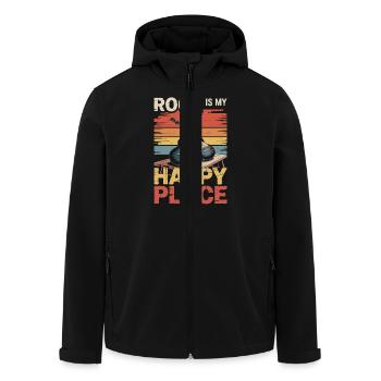 Rock My Happy Place Music Lover DJ Headphones - Men’s Recycled Softshell Jacket by Stanley/Stella - black - Front - AI Model Male 185 light (185cm)