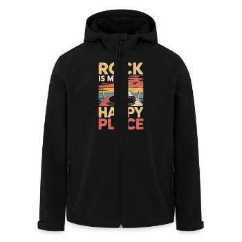 Rock My Happy Place Music Lover DJ Headphones - Men’s Recycled Softshell Jacket by Stanley/Stella - black - Front - AI Model Male 185 light (185cm)