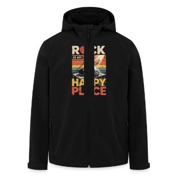 Rock My Happy Place Music Lover DJ Headphones - Men’s Recycled Softshell Jacket by Stanley/Stella - black - Front - AI Model Male 185 light (185cm)
