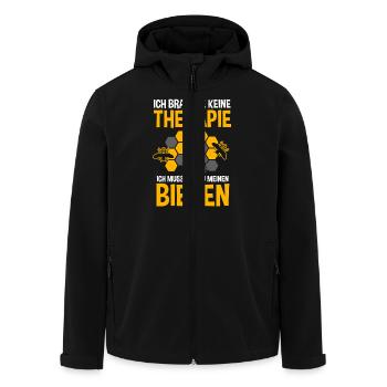 Biene Imker Geschenk Honig Honig Dealer Hobby - Recycelte Männer Softshell-Jacke von Stanley/Stella - Schwarz - Vorne - AI Model Male 185 light (185cm)