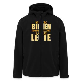 Biene Imker Geschenk Honig Honig Dealer Hobby - Recycelte Männer Softshell-Jacke von Stanley/Stella - Schwarz - Vorne - AI Model Male 185 light (185cm)
