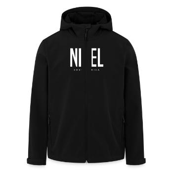 Nigel, Afrique du Sud - Veste softshell homme en polyester recyclé Stanley/Stella - noir - Devant - AI Model Male 185 light (185cm)