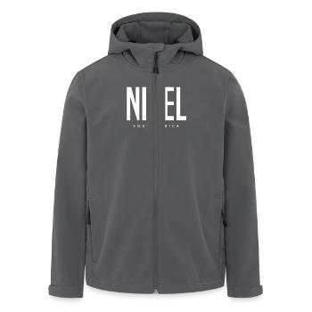 Nigel, Afrique du Sud - Veste softshell homme en polyester recyclé Stanley/Stella - charbon - Devant - AI Model Male 185 light (185cm)