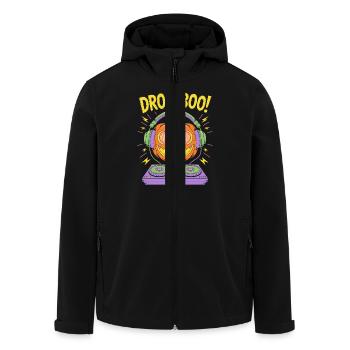 drop the boo EDM HalloweenDJ Pumpkin - Men’s Recycled Softshell Jacket by Stanley/Stella - black - Front - AI Model Male 185 light (185cm)