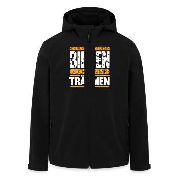 Lustige Imker Geschenke Hobbyimker Imkerei Biene - Recycelte Männer Softshell-Jacke von Stanley/Stella - Schwarz - Vorne - AI Model Male 185 light (185cm)