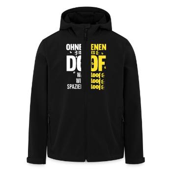 Bienenzucht Imker Imkerei Lustig Bienen Spruch - Recycelte Männer Softshell-Jacke von Stanley/Stella - Schwarz - Vorne - AI Model Male 185 light (185cm)