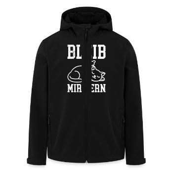 Mallorca BLEIB MIR FERN Anti Flirt Lustiges - Recycelte Männer Softshell-Jacke von Stanley/Stella - Schwarz - Vorne - AI Model Male 185 light (185cm)