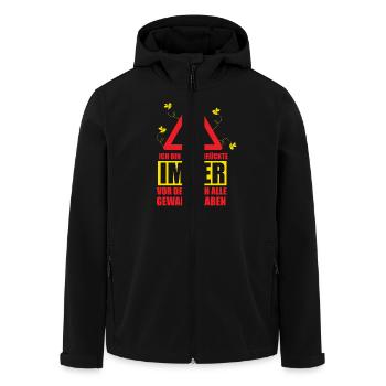 Lustige Imker Geschenke Hobbyimker Imkerei Biene - Recycelte Männer Softshell-Jacke von Stanley/Stella - Schwarz - Vorne - AI Model Male 185 light (185cm)