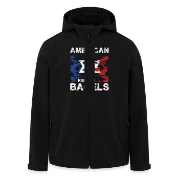 Bagels américains avec motif d’étoiles et - Veste softshell homme en polyester recyclé Stanley/Stella - noir - Devant - AI Model Male 185 light (185cm)