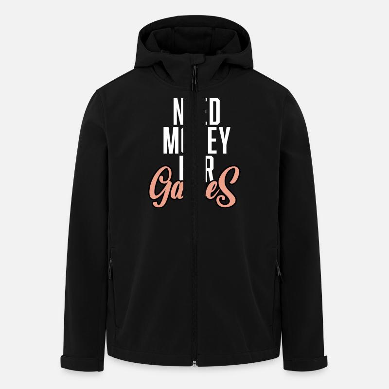 Besoin d’argent pour les jeux - Veste softshell homme en polyester recyclé Stanley/Stella - noir