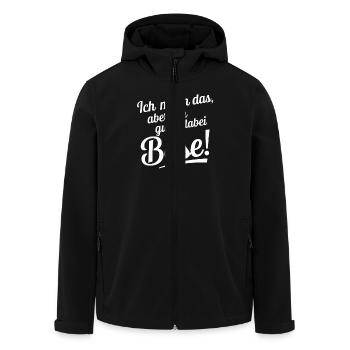 I do that, but I watch nasty, humorous - Men’s Recycled Softshell Jacket by Stanley/Stella - black - Front - AI Model Male 185 light (185cm)