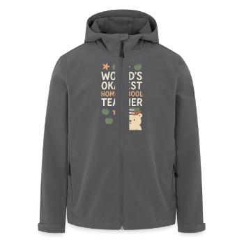 Homeschool Mom Mama Bear Homeschooling Gift - Men’s Recycled Softshell Jacket by Stanley/Stella - anthracite - Front - AI Model Male 185 light (185cm)