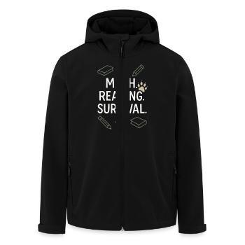 Maman scolarisée à la maison Maman Ours Cadeau d’école à la maison - Veste softshell homme en polyester recyclé Stanley/Stella - noir - Devant - AI Model Male 185 light (185cm)
