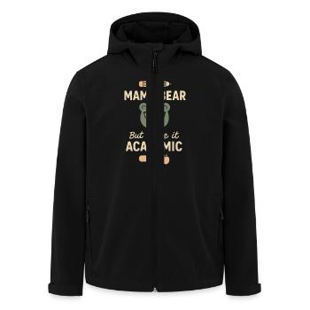 Maman scolarisée à la maison Maman Ours Cadeau d’école à la maison - Veste softshell homme en polyester recyclé Stanley/Stella - noir - Devant - AI Model Male 185 light (185cm)
