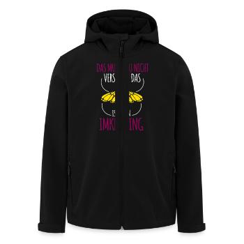 Imker Bienenzüchter Spruch Bienenliebhaber Imkerei - Recycelte Männer Softshell-Jacke von Stanley/Stella - Schwarz - Vorne - AI Model Male 185 light (185cm)