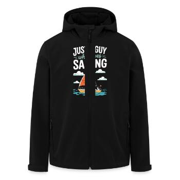 Juste un gars qui aime la voile – Sail Design - Veste softshell homme en polyester recyclé Stanley/Stella - noir - Devant - AI Model Male 185 light (185cm)