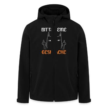Malle BITTE KEINE GESPRÄCHE Lustiges - Recycelte Männer Softshell-Jacke von Stanley/Stella - Schwarz - Vorne - AI Model Male 185 light (185cm)
