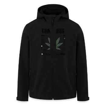 Rebellion Flower Artboard 2 - Recycelte Männer Softshell-Jacke von Stanley/Stella - Schwarz - Vorne - AI Model Male 185 light (185cm)