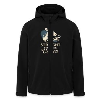 Drinking milk milk from the farm Freshness - Men’s Recycled Softshell Jacket by Stanley/Stella - black - Front - AI Model Male 185 light (185cm)