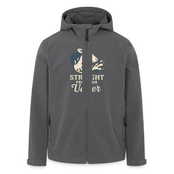 Drinking milk milk from the farm Freshness - Men’s Recycled Softshell Jacket by Stanley/Stella - anthracite - Front - AI Model Male 185 light (185cm)