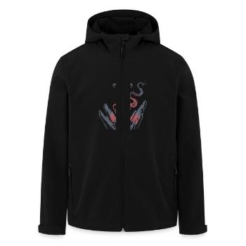 DAS ULTIMATIVE SCHWERT - Recycelte Männer Softshell-Jacke von Stanley/Stella - Schwarz - Vorne - AI Model Male 185 light (185cm)