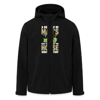 Un chien est peut-être le meilleur de l’homme - Veste softshell homme en polyester recyclé Stanley/Stella - noir - Devant - AI Model Male 185 light (185cm)